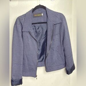 Harris wallace Blue Checkered Jacket